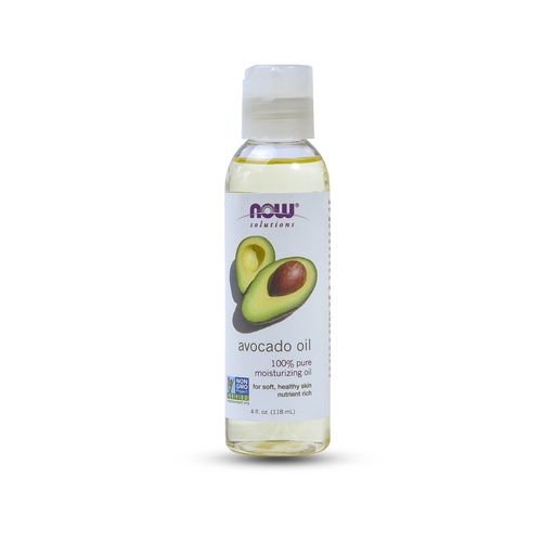 NOW SOLUTIONS 100% PURE MOISTURIZING OIL AVOCADO OIL 4 OZ