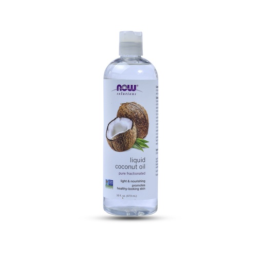 NOW SOLUTIONS PURE FRACTIONATED LIQUID COCONUT OIL 16 OZ