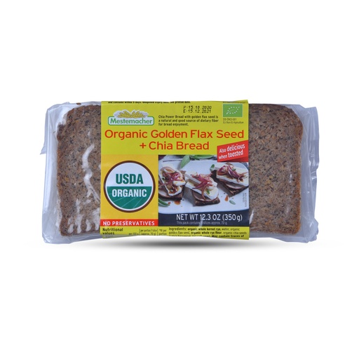 MESTEMACHER ORGANIC FLAXSEED & CHIA BREAD 350G