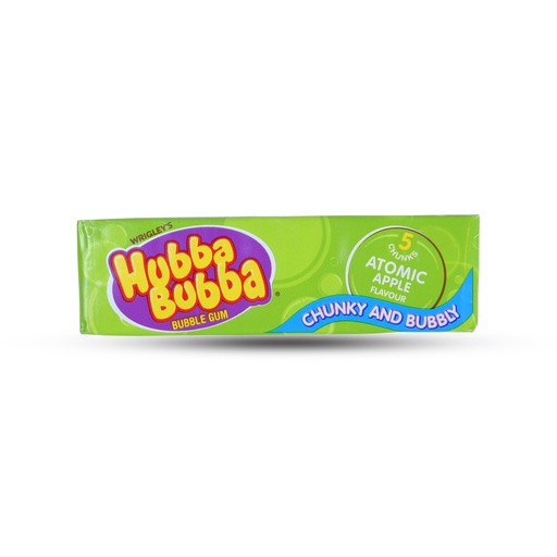 WRIGLEY'S HUBBA BUBBA BUBBLE GUM ATOMIC APPLE 5 CHUNKS 35G