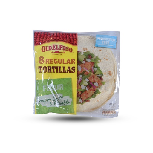 [0046000283265] OLD EL PASO 8 REGULAR FLOUR TORTILLAS 326G