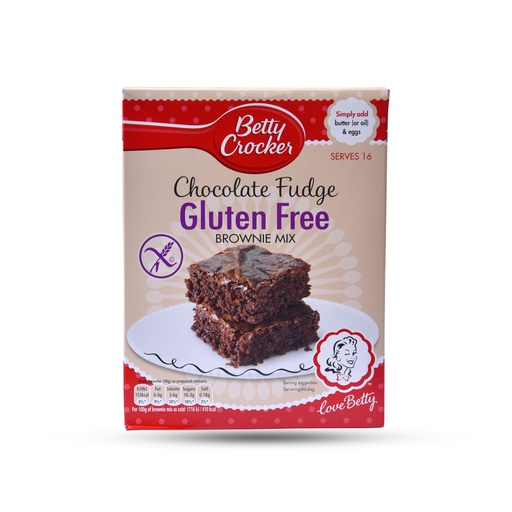 BETTY CROCKER GLUTEN FREE CHOCOLATE FUDGE BROWNIE MIX 415G