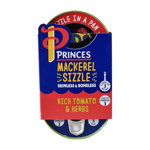 PRINCES MACKEREL SIZZLE RICH TOMATO & HERBS 160G