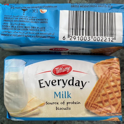TIFFANY EVERYDAY MILK BISCUITS 50G